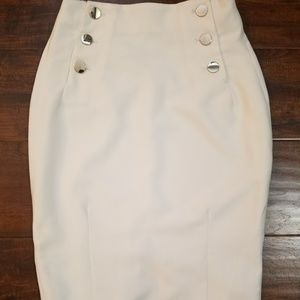 H & M White Pencil Skirt size 4